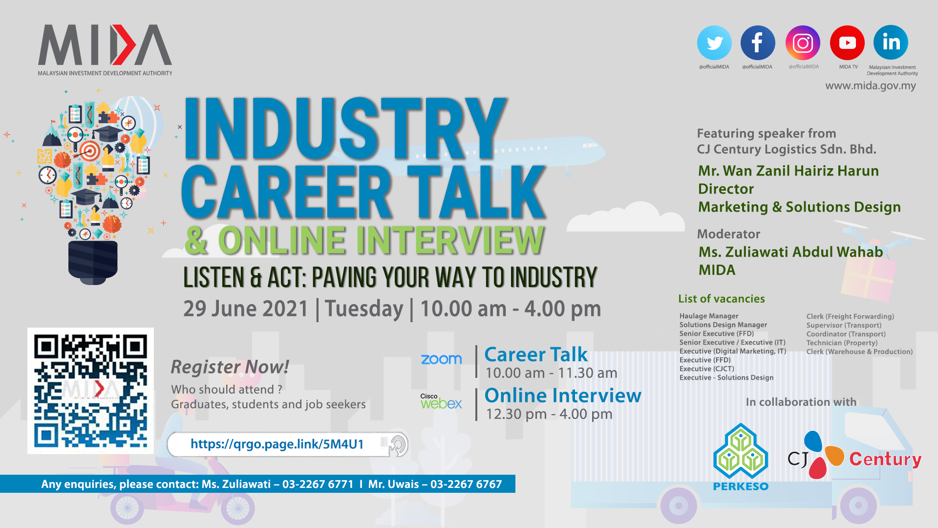 4th Industry Career Talk - MIDA in collaboration with SOCSO - MIDA 