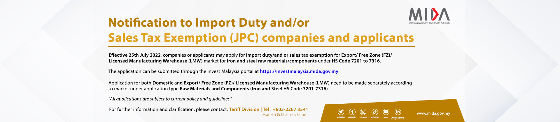 e-TRANS Phase II Go Live Announcement for JPC Export Market