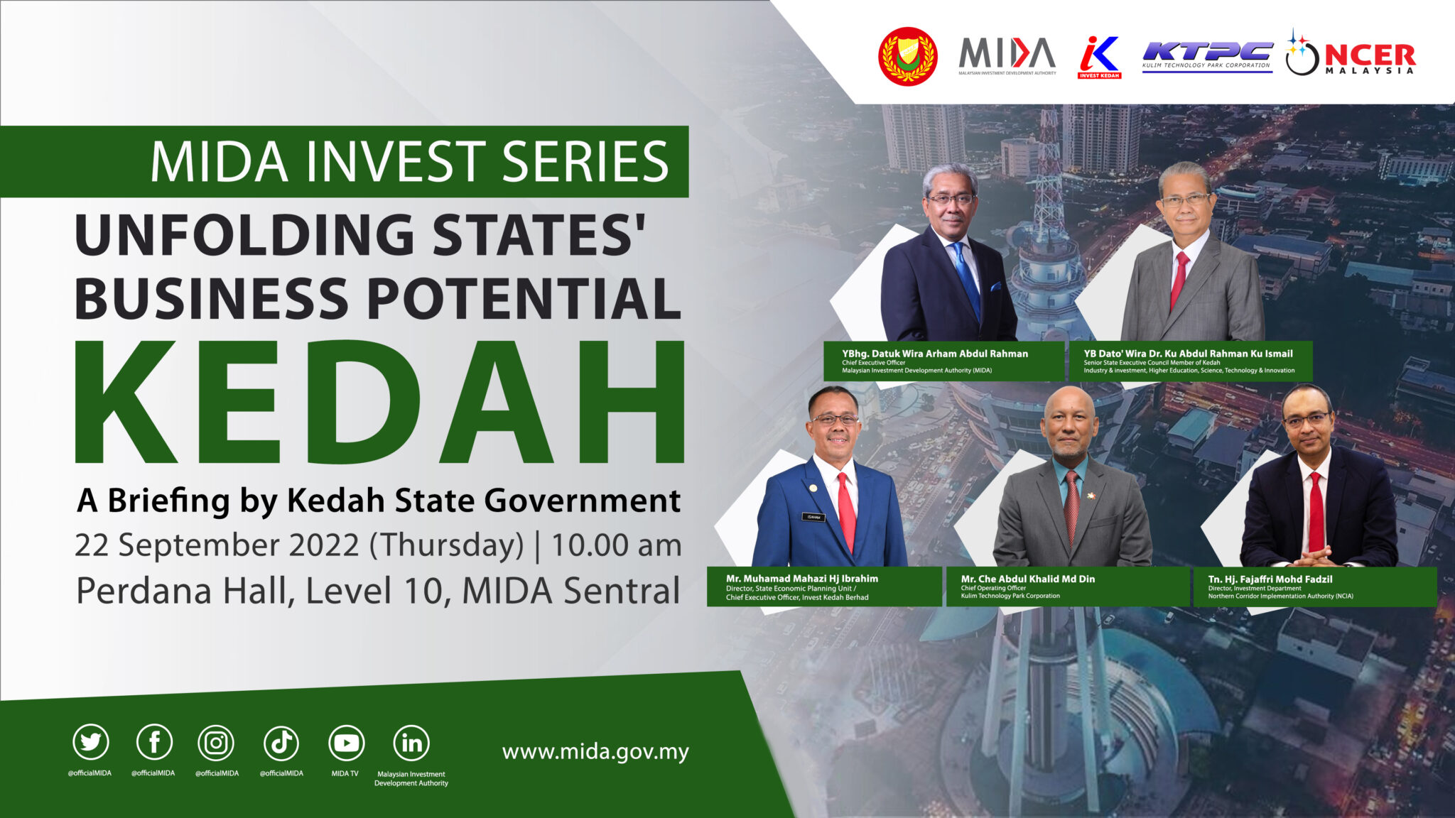 MIDA Invest Series Presents Kedah’s Business Potential MIDA
